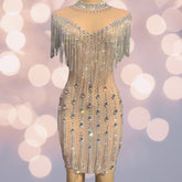 Shine so bright Crystal mini dress